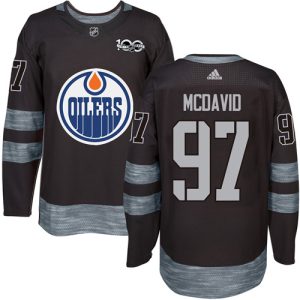 Edmonton Oilers Pelipaita #97 Connor McDavid Authentic Musta 1917-2017 100th Anniversary